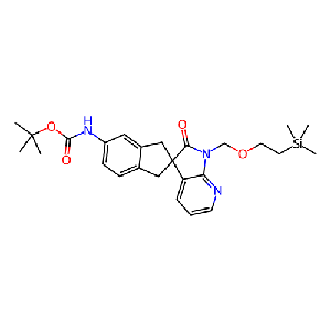 (2'-氧代-1'-((2-(三甲基甲硅烷基)乙氧基)甲基)-1,1',2',3-四氢螺[茚-2,3'-吡咯并[2,3-b]吡啶] -5-基)氨基甲酸叔丁酯,1033608-31-9