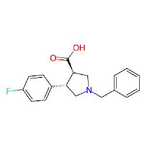(3R,4S)-1-苄基-4-(4-氟苯基)吡咯烷-3-羧酸