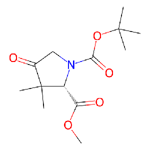 1-叔丁基 2-甲基(2S)-3,3-二甲基-4-氧代吡咯烷-1,2-二羧酸酯