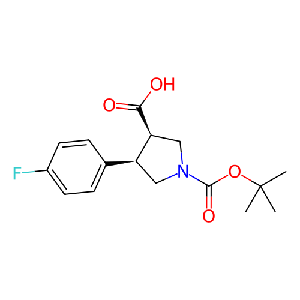 (3R,4R)-1-(叔丁氧羰基)-4-(4-氟苯基)吡咯烷-3-羧酸