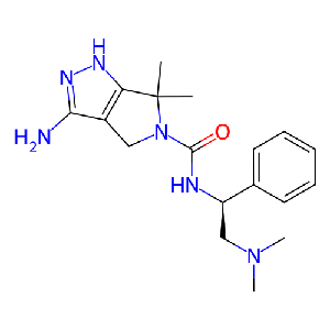 (S)-3-氨基-N-(2-(二甲基氨基)-1-苯基乙基)-6,6-二甲基-4,6-二氢吡咯并[3,4-c]吡唑-5(2H)-甲酰胺