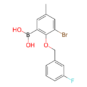 3-溴-2-(3'-氟苄基氧基)-5-甲基苯基硼酸,849062-40-4