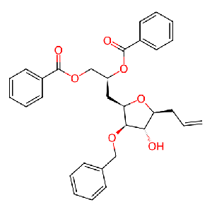 (S)-3-((2R,3R,4S,5S)-5-烯丙基-3-(苄氧基)-4-羟基四氢呋喃-2-基)丙烷-1,2-二基二苯甲酸酯