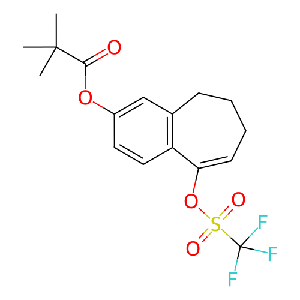 9-(((三氟甲基)磺酰基)氧基)-6,7-二氢-5H-苯并[7]环戊-3-基新戊酸酯