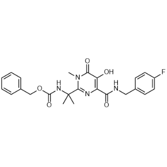 2-(4-(4-氟苄基氨基甲酰基)-5-羟基-1-甲基-6-氧代-1,6-二氢嘧啶-2-基)丙-2-基氨基甲酸苄酯