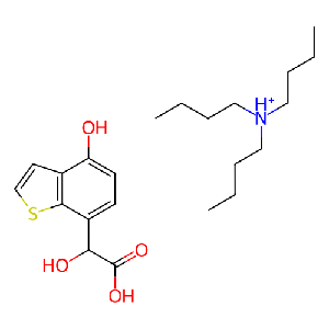 苯并[b]噻吩-7-乙酸,α,4-二羟基 - 化合物（N,N-二丁基-1-丁胺)(1:1)