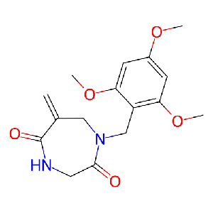 6-亚甲基-1-(2,4,6-三甲氧基苄基)-1,4-二氮杂环庚烷-2,5-二酮