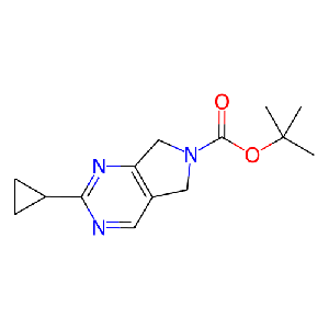 2-环丙基-5,7-二氢-6H-吡咯并[3,4-d]嘧啶-6-羧酸叔丁酯,1289267-20-4