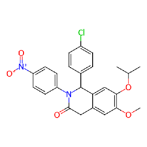 1-(4-氯苯基)-7-异丙氧基-6-甲氧基-2-(4-硝基苯基)-1,2-二氢异喹啉-3(4H)-酮,1821463-86-8