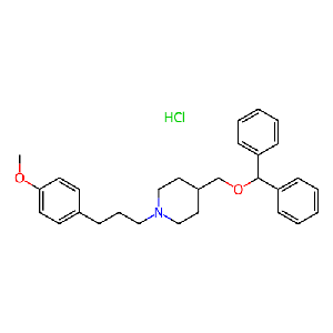 4-(苯甲酰氧基甲基)-1-[3-(4-甲氧基苯基)丙基]哌啶; 盐酸盐
