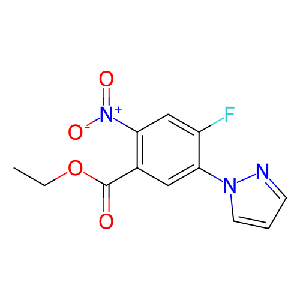 4-氟-2-硝基-5-(1H-吡唑-1-基)苯甲酸乙酯