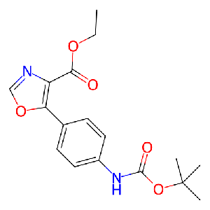 5-(4-(((叔丁氧基羰基)氨基)苯基)噁唑-4-羧酸乙酯,391248-22-9
