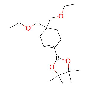 2-(4,4-双(乙氧基甲基)环己-1-烯-1-基)-4,4,5,5-四甲基-1,3,2-二氧杂硼烷,1628927-33-2