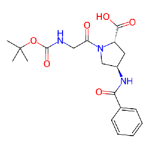 (2S,4R)-4-苯甲酰氨基-1-(2-((叔丁氧基羰基)氨基)乙酰基)吡咯烷-2-甲酸