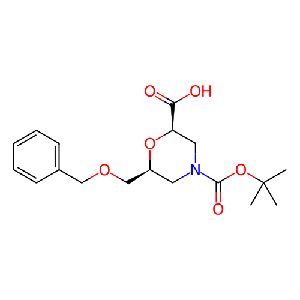 (2R,6S)-6-((苄氧基)甲基)-4-(叔丁氧羰基)吗啉-2-羧酸,1093085-91-6
