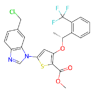(R)-5-(6-(氯甲基)-1H-苯并[d]咪唑-1-基)-3-(1-(2-(三氟甲基)苯基)乙氧基)噻吩-2-甲酸甲酯