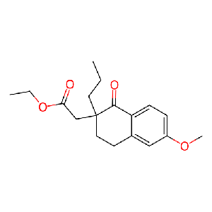 2-(6-甲氧基-1-氧代-2-丙基-1,2,3,4-四氢萘-2-基)乙酸乙酯