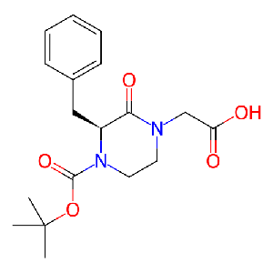 (S)-2-(3-苄基-4-(叔丁氧基羰基)-2-氧代哌嗪-1-基)乙酸