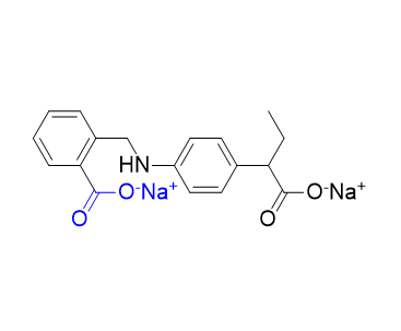 吲哚布芬雜質(zhì)07,sodium 2-(((4-(1-carboxylatopropyl)phenyl)amino)methyl)benzoate