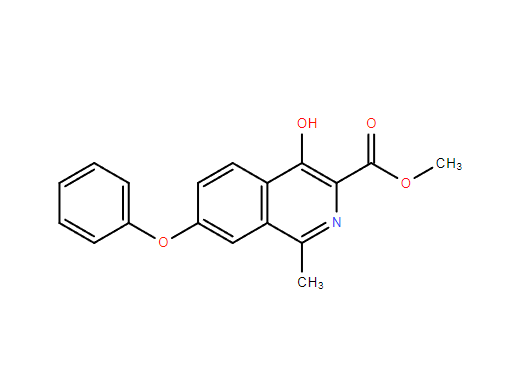 1-甲基-4-羟基-7-苯氧基异喹啉-3-甲酸甲酯,Methyl 4-hydroxy-1-methyl-7-phenoxyisoquinoline-3-carboxylate