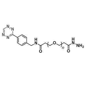 Tetrazine-PEG-Hydrazide，TZ-PEG-HZ，四嗪-聚乙二醇-酰肼