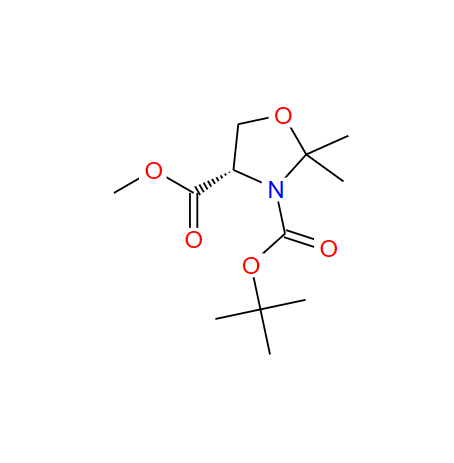 (S)-3-BOC-4-甲氧羰基-2,2-二甲基-1,3-恶唑烷,(S)-3-tert-Butoxycarbonyl-4-methoxycarbonyl-2,2-dimethyl-1,3-oxazolidine