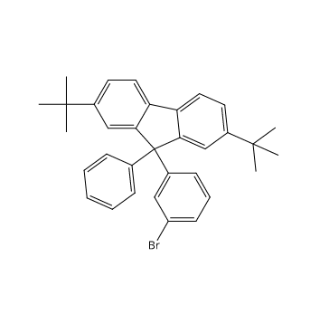 9-(3-溴苯基)-2,7-双(1,1-二甲基乙基)-9-苯基-9H-芴,9-(3-Bromophenyl)-2,7-bis(1,1-dimethylethyl)-9-phenyl-9H-fluorene