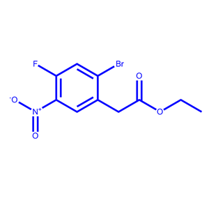 2-溴-4-氟-5-硝基苯乙酸乙酯,Benzeneacetic acid, 2-bromo-4-fluoro-5-nitro-, ethyl ester