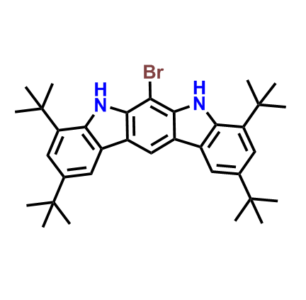 6-bromo-2,4,8,10-tetra-tert-butyl-5,7-dihydroindolo[2,3-b]carbazole,6-bromo-2,4,8,10-tetra-tert-butyl-5,7-dihydroindolo[2,3-b]carbazole