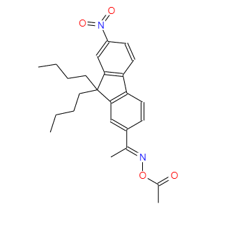 1-（9，9-二正丁基-7-硝基-9H-芴-2-基）乙酮肟-0-醋酸酯,Ethanone, 1-(9,9-dibutyl-7-nitro-9H-fluoren-2-yl)-, O-acetyloxime