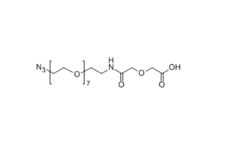 O-(2-叠氮基)-O-[2-(二羟乙酰基-氨基)乙基]六聚乙二醇,2-((Azido-PEG7-carbamoyl)methoxy)acetic acid