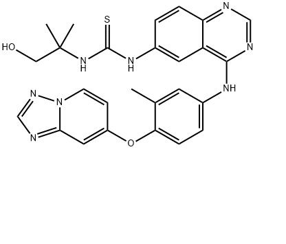 图卡替尼 N-1,1-(4-((4-([1,2,4]Triazolo[1,5-a]pyridin-7-yloxy)-3-methylphenyl)amino)quinazolin-6-yl)-3-(1-hydroxy-2-methylpropan-2-y