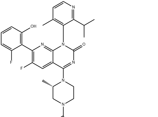 4-[(S)-4-Boc-2-甲基-1-哌嗪基]-6-氟-7-(2-氟-6-羥基苯基)-1-(2-異丙基-4-甲基-3-吡啶基)吡啶并[2,3-d]嘧啶-2(1H)-酮,4-[(S)-4-Boc-2-methyl-1-piperazinyl]-6-fluoro-7-(2-fluoro-6-hydroxyphenyl)-1-(2-isopropyl-4-methyl-3-pyridyl)pyrido[2,3-d]pyrimidin-2(1H)-one