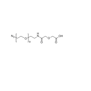 O-(2-叠氮基)-O-[2-(二羟乙酰基-氨基)乙基]八聚乙二醇,2-((Azido-PEG9-carbamoyl)methoxy)acetic acid