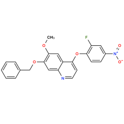 6-甲氧基-7-芐氧基-4-(2-氟-4-硝基-苯氧基)-喹啉,4-(2-fluoro-4-nitrophenoxy)-6-methoxy-7-phenylmethoxyquinoline