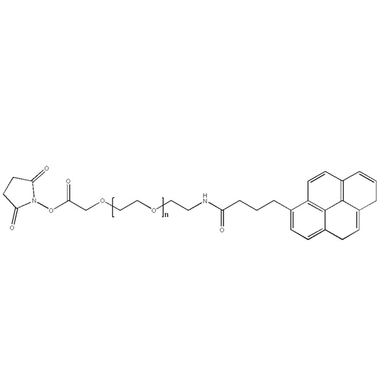 芘甲酰胺-聚乙二醇-琥珀酰亚胺酯；芘甲酰胺-聚乙二醇-活性酯,Pyrene-PEG-NHS;NHS-PEG-Pyrene
