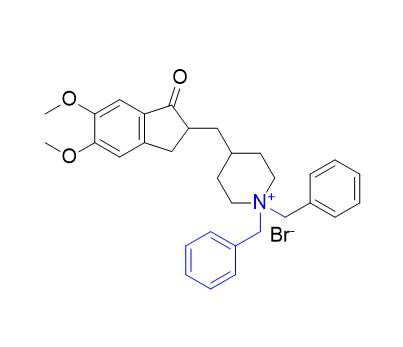 多奈哌齐杂质09,1,1-dibenzyl-4-((5,6-dimethoxy-1-oxo-2,3-dihydro-1H-inden-2-yl)methyl)piperidin-1-ium bromide