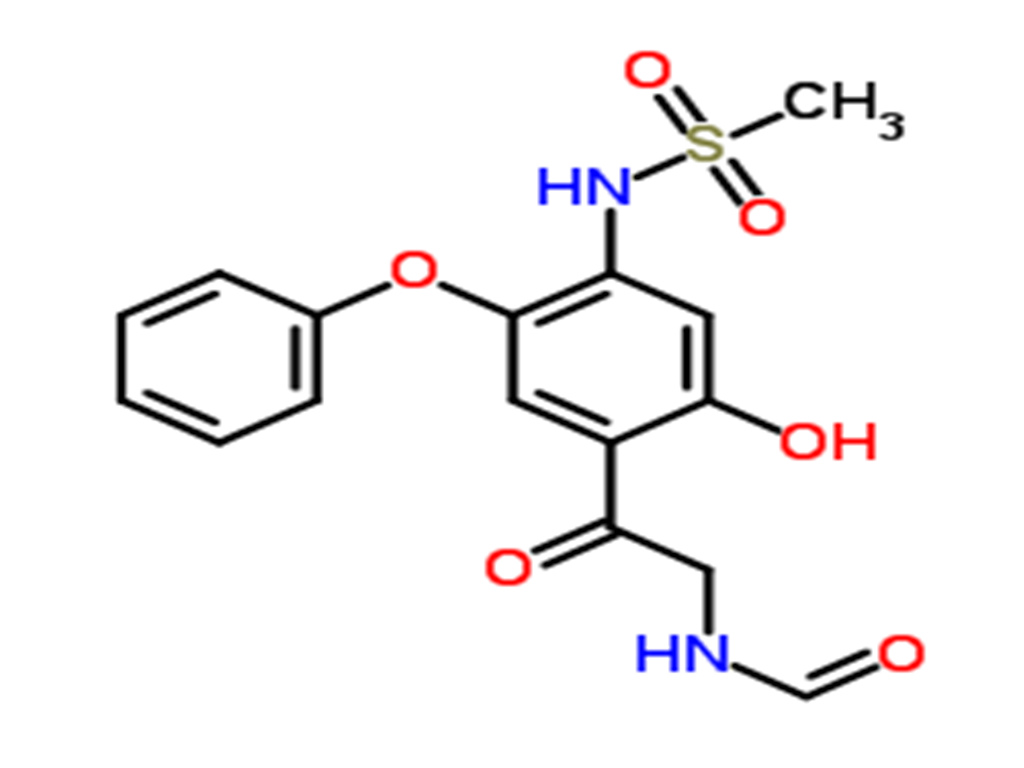 N-[5-羥基-4-(2-甲酰氨基)乙酰基-2-苯氧基]苯基甲磺酰胺,Methanesulfonamide, N-[4-[2-(formylamino)acetyl]-5-hydroxy-2-phenoxyphenyl]-