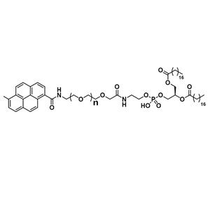 Pyrene-PEG-DSPE；芘丁酸-聚乙二醇-磷脂，DSPE-PEG-Pyrene