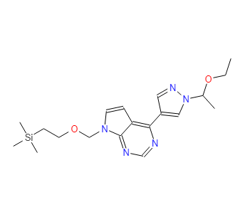 4-(1-(1-乙氧基乙基)-1H-吡唑-4-基)-7-(2-(三甲基硅基)乙氧基)甲基)-7H-吡咯并[2,3-D]嘧啶,4-(1-(1-ethoxyethyl)-1H-pyrazol-4-yl)-7-((2-(trimethylsilyl)ethoxy)methyl)-7H-pyrrolo[2,3-d]pyrimidine