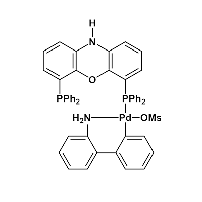 甲磺酸[4,6-雙(二苯基膦)吩噁嗪](2'-氨基-1,1'-聯(lián)苯-3-基)鈀(II),Methanesulfonato[4,6-bis(diphenylphosphino)phenoxazine](2'-amino-1,1'-biphenyl-2-yl)palladium(II)