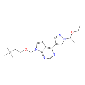 4-(1-(1-乙氧基乙基)-1H-吡唑-4-基)-7-(2-(三甲基硅基)乙氧基)甲基)-7H-吡咯并[2,3-D]嘧啶,4-(1-(1-ethoxyethyl)-1H-pyrazol-4-yl)-7-((2-(trimethylsilyl)ethoxy)methyl)-7H-pyrrolo[2,3-d]pyrimidine