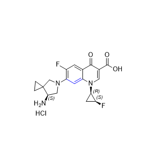 西他沙星雜質(zhì)01,7-((S)-7-amino-5-azaspiro[2.4]heptan-5-yl)-6-fluoro-1-((1R,2S)-2-fluorocyclopropyl)-4-oxo-1,4-dihydroquinoline-3-carboxylic acid hydrochloride