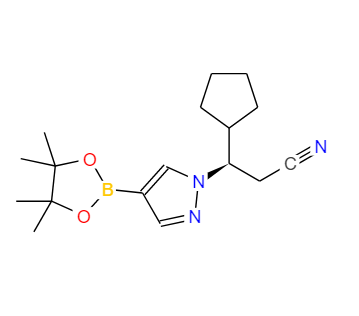 (BETAR)-BETA-环戊基-4-(4,4,5,5-四甲基-1,3,2-二氧杂硼杂环戊烷-2-基)-1H-吡唑-1-丙腈,(R)-3-Cyclopentyl-3-(4-(4,4,5,5-tetramethyl-1,3,2-dioxaborolan-2-yl)-1H-pyrazol-1-yl)propanenitrile