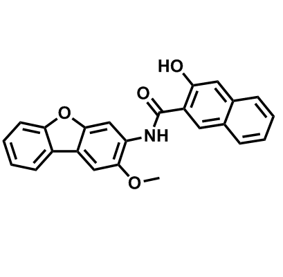 3-羟基-N-(2-甲氧基-3-二苯并呋喃基)-2-萘甲酰胺,3-hydroxy-N-(2-methoxydibenzofuran-3-yl)naphthalene-2-carboxamide