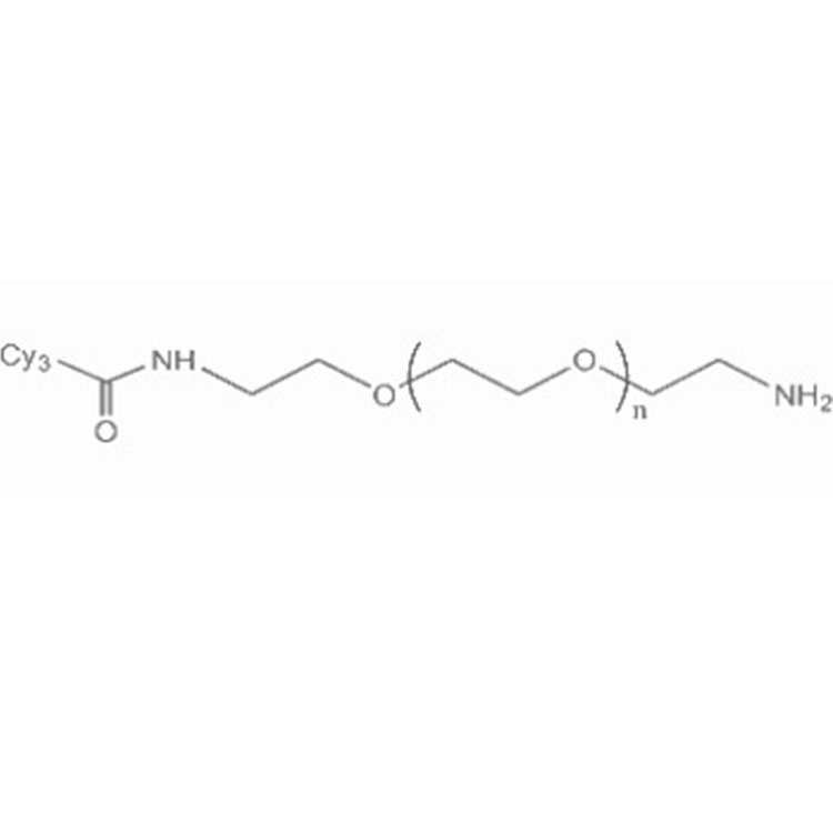 花青素Cy3-聚乙二醇-氨基,Cy3-PEG-Amine;Cyanine3-PEG-NH2;Cy3-PEG-NH2;Cyanine3-PEG-amine