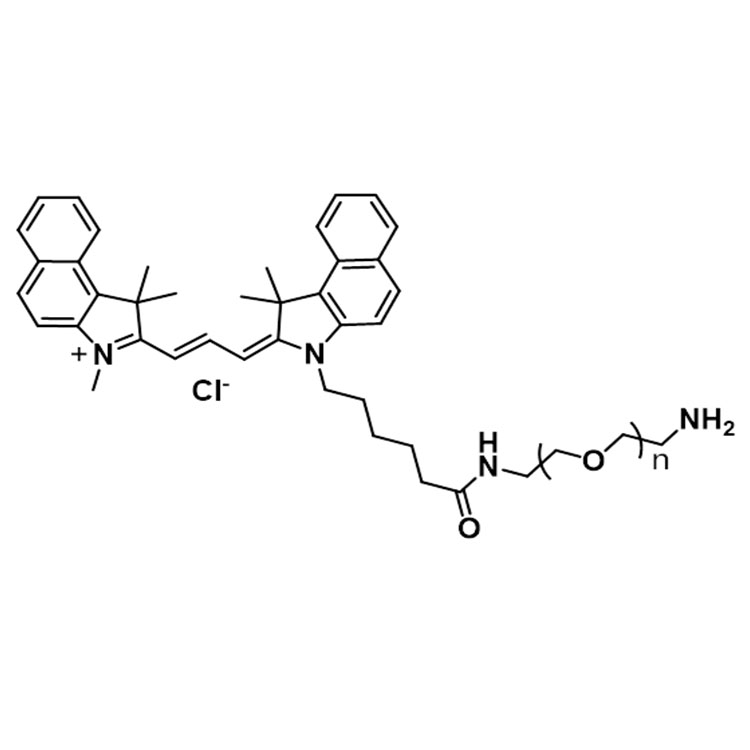 花青素Cy3.5-聚乙二醇-氨基,Cy3.5-PEG-Amine;Cy3.5-PEG-NH2;Cyanine3.5-PEG-NH2;Cyanine3.5-PEG-amine