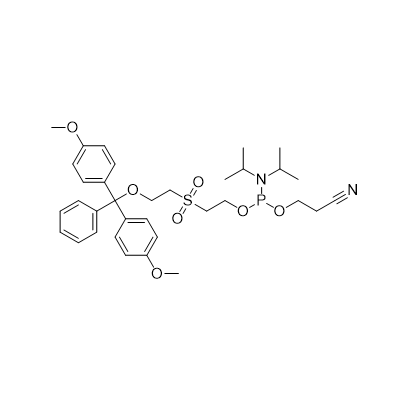5‘ 磷酸化单体,2-((2-(Bis(4-methoxyphenyl)(phenyl)methoxy)ethyl)sulfonyl)ethyl(2-cyanoethyl)diisopropylphosphoramidite