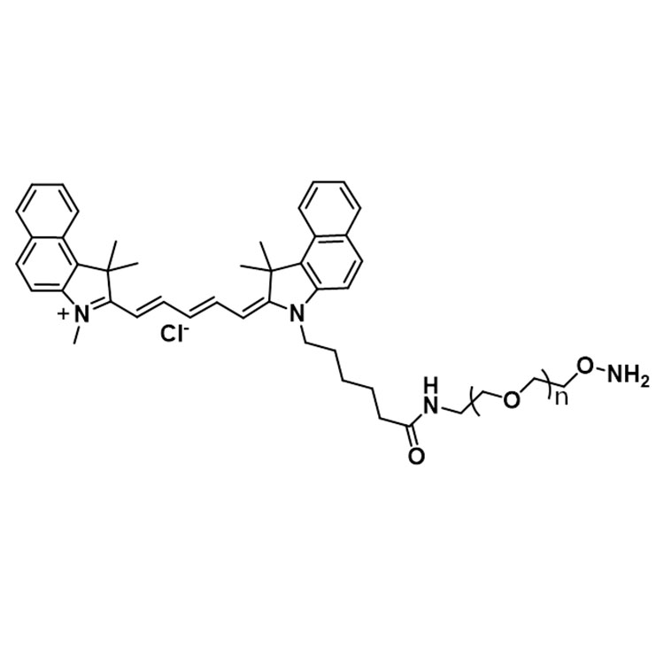 花青素Cy5.5-聚乙二醇-羥胺,Cy5.5-PEG-Aminooxy;Cyanine5.5-PEG-Aminooxy