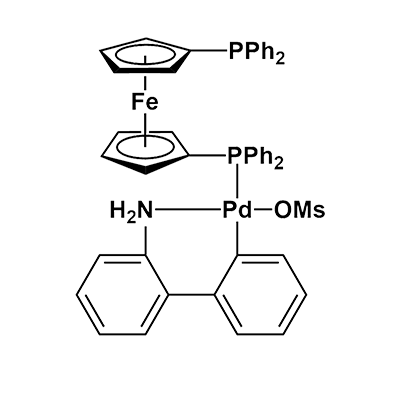 甲磺酸[1,1’-双(二苯基膦)二茂铁](2'-氨基-1,1'-联苯-3-基)钯(II),Methanesulfonato[1,1'-bis(diphenylphosphino)ferrocene)](2'-amino-1,1'-biphenyl-2-yl)palladium(II)